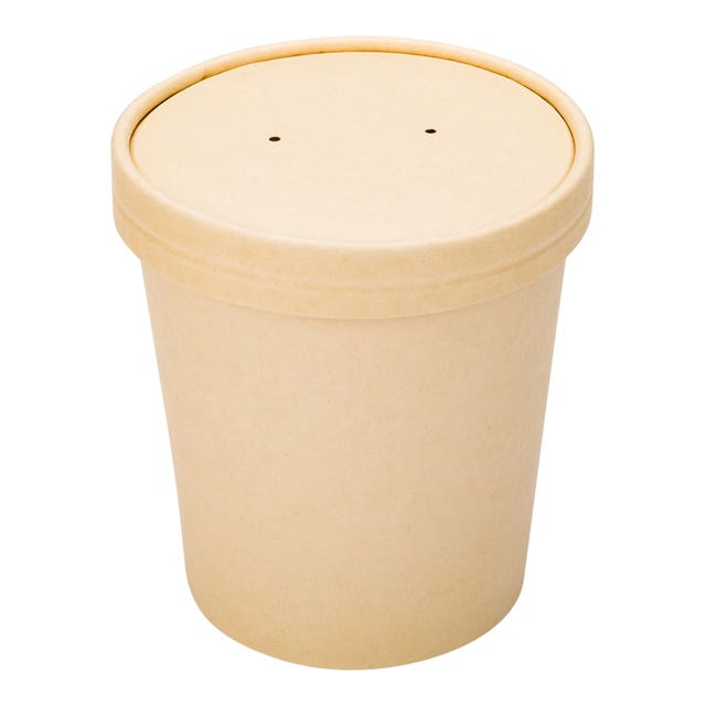 Kraft Soup Cup with lid, 16 oz (1000 pcs) – Ecogal Packaging
